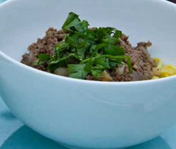 Thick Noodles With Hoisin Beef